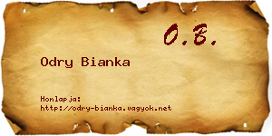 Odry Bianka névjegykártya