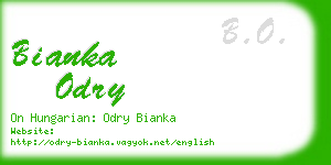 bianka odry business card
